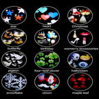 12 Patterns Christmas Snowflake Laser Light Snowfall Projector Outdoor Indoor Garden Laser Projection Light New Year Party Decor