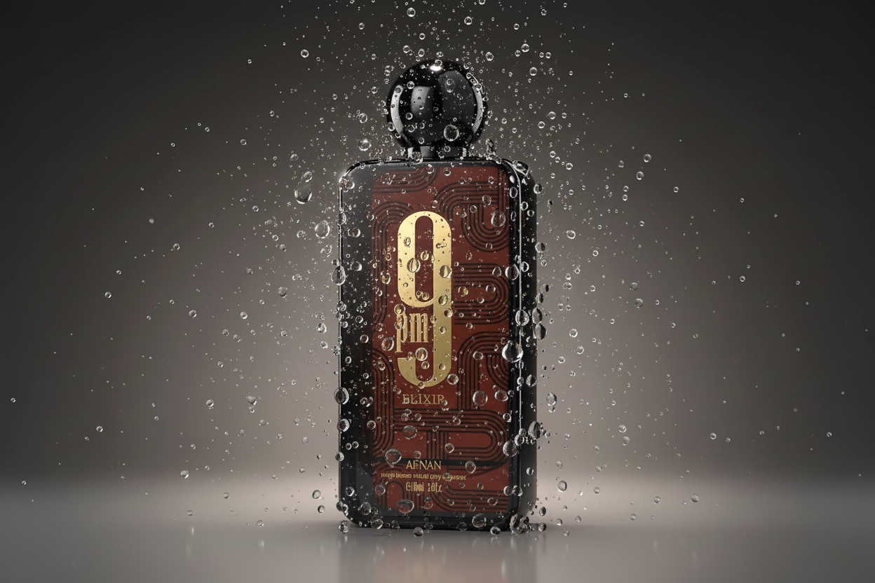 Afnan 9 PM Elixir Unisex Extrait De Parfum Alcohol-Free 3.4 Fl. Oz. Long-Lasting Flavor Concentration Perfume