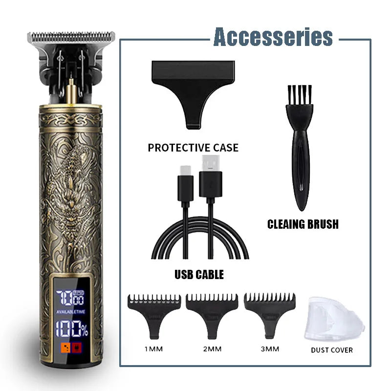 T9 Professional Hair Clipper/Accessories for Men | USB Fast Charging | Beard/Body/Hair Trimmer | Precision Electric Shaver