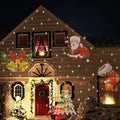 12 Patterns Christmas Snowflake Laser Light Snowfall Projector Outdoor Indoor Garden Laser Projection Light New Year Party Decor